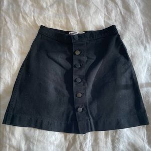 American Apparel black denim skirt size XS
